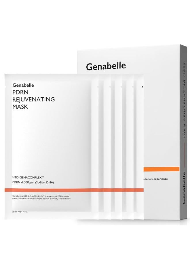 Genabelle PDRN Rejuvenating Mask Sheet - Lightweight Glass Skin & Toning Mask Sheet with PDRN, Niacinamide, Hyaluronic Acid, To Deeply Hydrate, Cool, and Visibly Plump the Skin, 0.84 fl oz* 5ea - Image 1