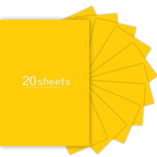 YVMVDV 20 Sheets Yellow Cardstock 8.5 x 11in, 250gsm/92lb Thick Yellow Craft Paper for DIY Arts, Cards Making, Invitations, Stationery Printing, Scrapbook Supplies - Image 1
