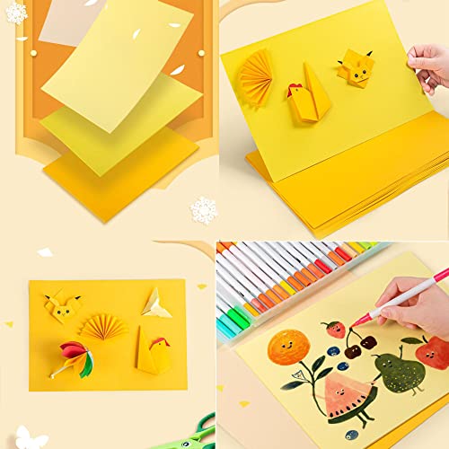 YVMVDV 20 Sheets Yellow Cardstock 8.5 x 11in, 250gsm/92lb Thick Yellow Craft Paper for DIY Arts, Cards Making, Invitations, Stationery Printing, Scrapbook Supplies - Image 4