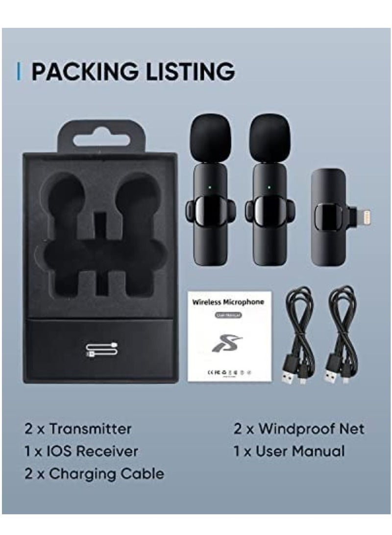 ELTRAZONE 2 PCS Professional Wireless Lavalier Microphone for iPhone iPad only - Image 3