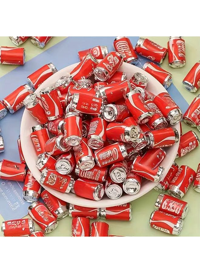 Blue Handmade Miniature Soda Can Models Set With Lids And Straws Holiday Decorations - Image 1