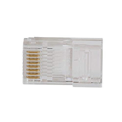 Klein Tools VDV826-703 Pass-Thru Modular Data Plug, RJ45 CAT6, Gold Plated, Pass Through Connectors 50-Pack - Image 4