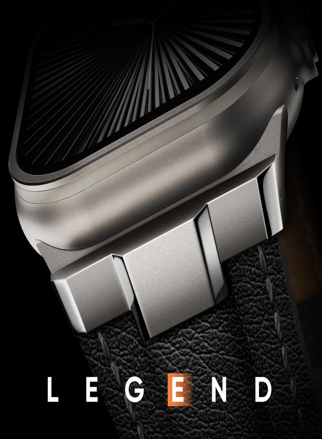 سويتيسبيست أساور جلدية من Suitisbest متوافقة مع ساعة Apple Watch Ultra بمقاسات 49 مم، 46 مم، 45 مم، 44 مم، 42 مم، سوار بديل من الجلد الطبيعي لساعات iWatch Series 11، 10، 9، 8، 7، 6، 5، 4، 3، 2، 1، SE 3 2 1، Ultra 3 2 1 - Image 2