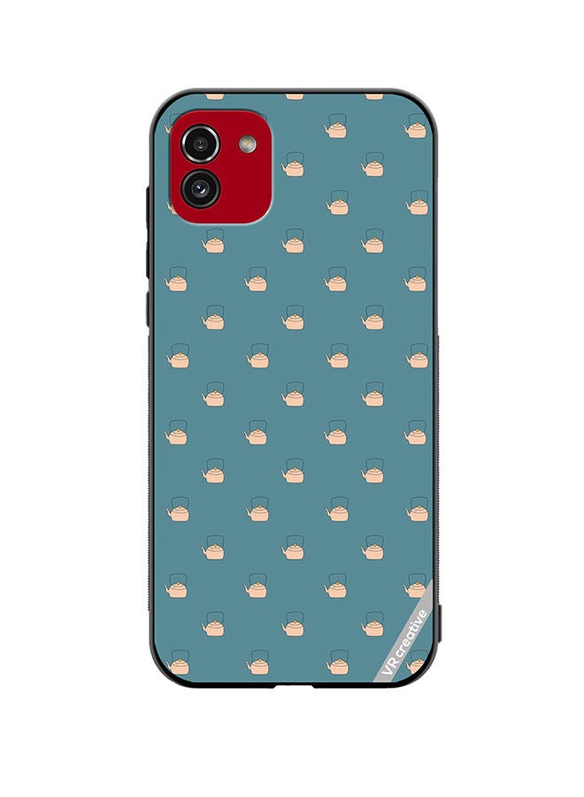 VR CREATIVE Protective Case Cover For Samsung Galaxy A03 Pattern Of Tea Design Multicolour - Image 1