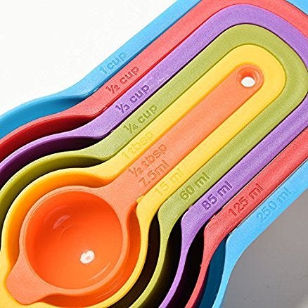 GTC® Measuring Cups and Spoons - Space Saving Design Colorful Kitchen Cooking and Baking Measurement Measuring Cups Spoons Set (Multicolor) - Image 3