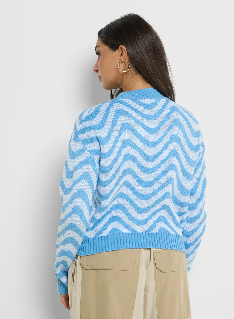 Ginger Geometric Printed Sweater