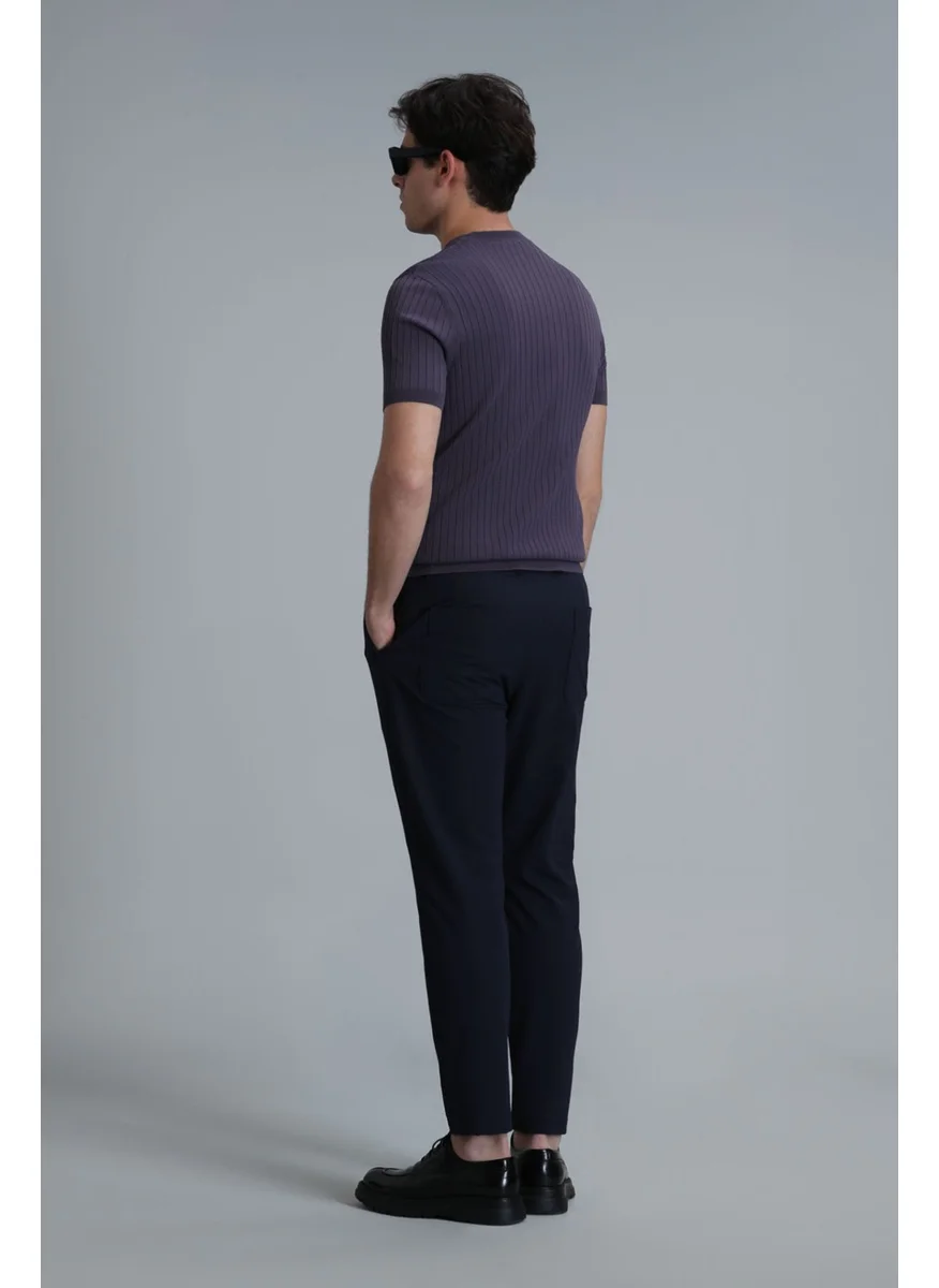 Lufian Men's Hunter Smart Chino Slim Fit Trousers 111190325 Navy Blue