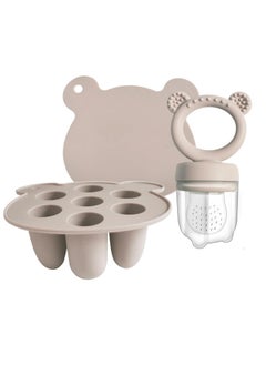 Rightsure Silicone Baby Fruit Food Feeder Pacifier，2in1 Silicone Nibbler Pacifier and Teether,Food Grade Silicon Ice Box, Babies Teething Relief Toy, Infant Teething Toys for 3+ Months  - Image 1