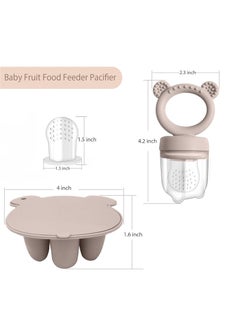 Rightsure Silicone Baby Fruit Food Feeder Pacifier，2in1 Silicone Nibbler Pacifier and Teether,Food Grade Silicon Ice Box, Babies Teething Relief Toy, Infant Teething Toys for 3+ Months  - Image 2