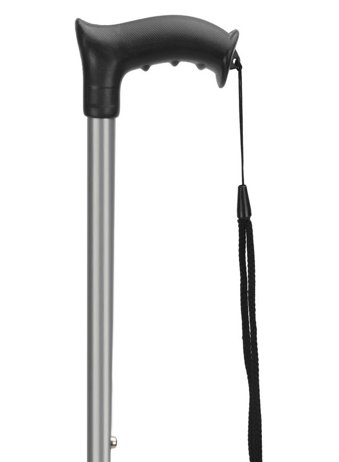 Dr. TORSO Sturdy Walking Stick with Self Standing Wide Base and Adjustible Height, Mild-Steel Body for Men/Women, Patients, Old People (Silver) - Image 4