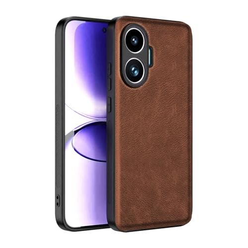 Kapa Tux Leather Back Cover for Poco F7 5G | Slim Shockproof Camera Protection Bumper Case (Brown) - Image 5