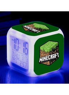 Minecraft Night Light with Alarm Clock Display Temperature and Date