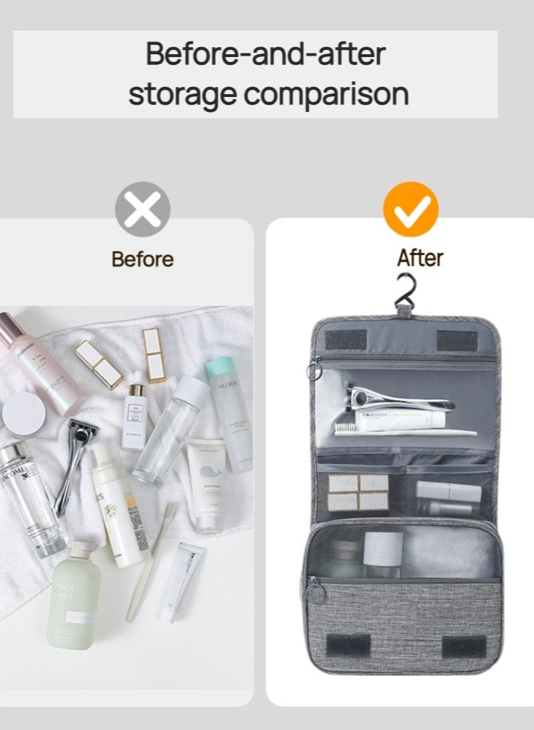 Hanging Water-Resistant Compartment Travel Toiletry Bag