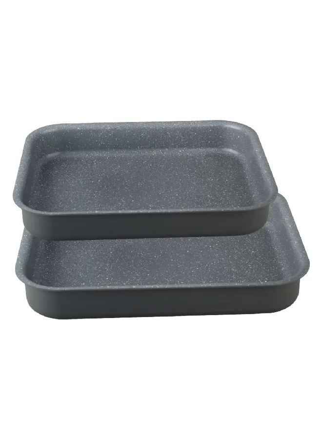 PARFAIT 3-Piece Non Stick Coated Aluminium Round Cake Mould Tin Set Charcoal 2.5 mm 2017S-18