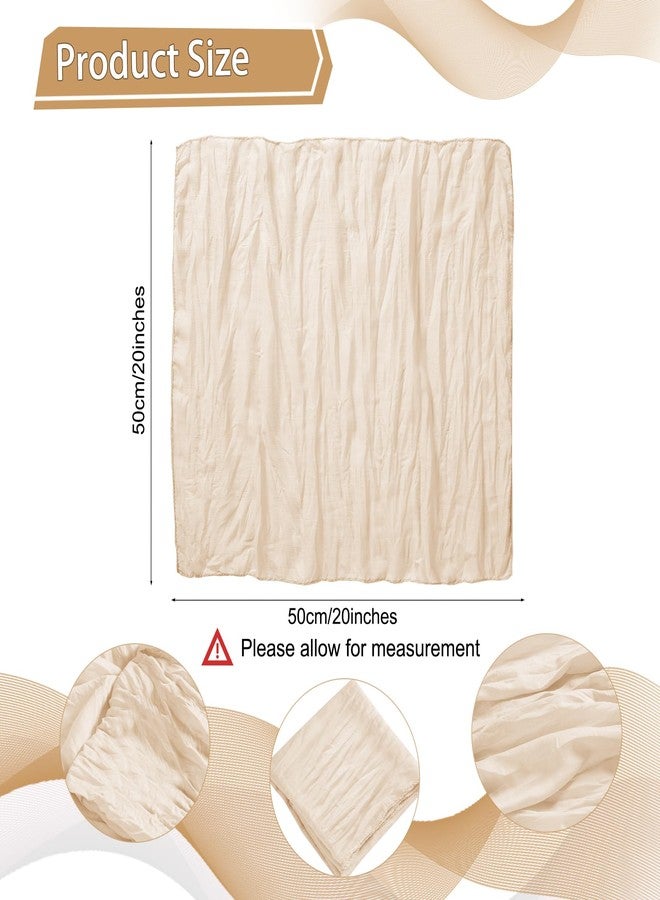 LZY 120 Pack Gauze Cheesecloth Napkins 20x20 Inch Dinner Cloth Napkins, Soft Boho Table Napkins Rustic Wrinkled Cheese Cloth Napkins Bulk for Wedding Party Baby Shower Event Decor (Ivory) - Image 2