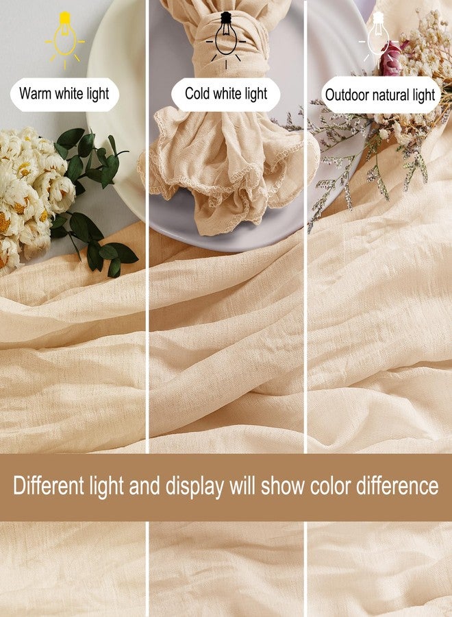 LZY 120 Pack Gauze Cheesecloth Napkins 20x20 Inch Dinner Cloth Napkins, Soft Boho Table Napkins Rustic Wrinkled Cheese Cloth Napkins Bulk for Wedding Party Baby Shower Event Decor (Ivory) - Image 3