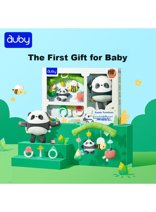 Auby Panda Newborn Gift Box, Infant And Toddler Toys, 0-1 Year Old, Bed Hanging, Comforting Doll, Teether, Rattle, New Year Gift - Image 1