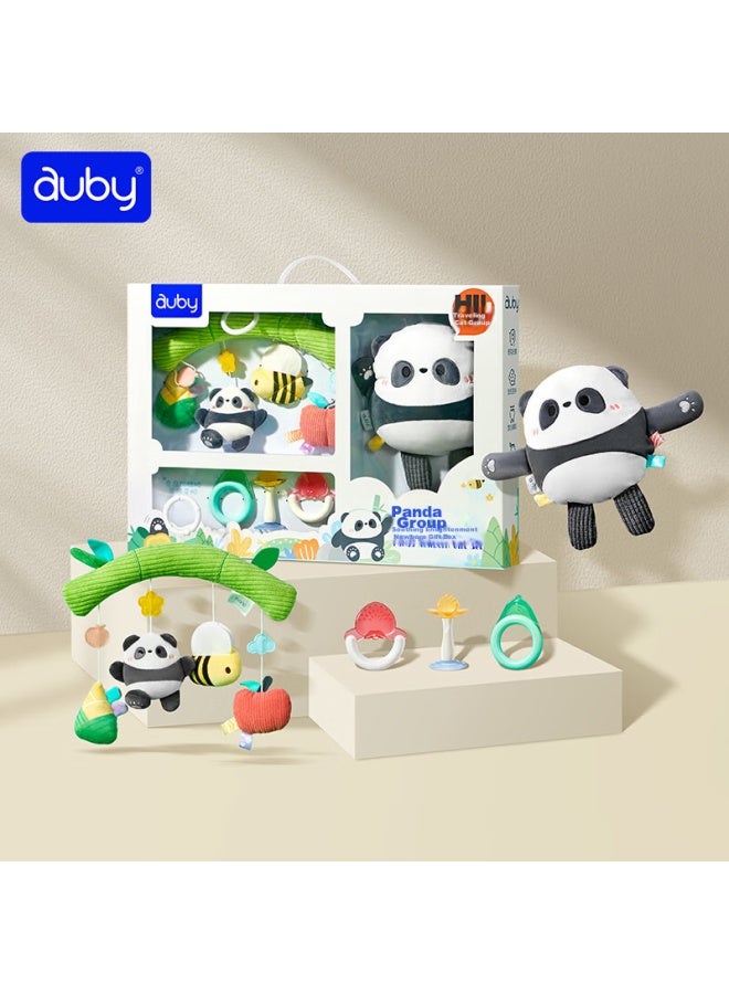 Auby Panda Newborn Gift Box, Infant And Toddler Toys, 0-1 Year Old, Bed Hanging, Comforting Doll, Teether, Rattle, New Year Gift - Image 3