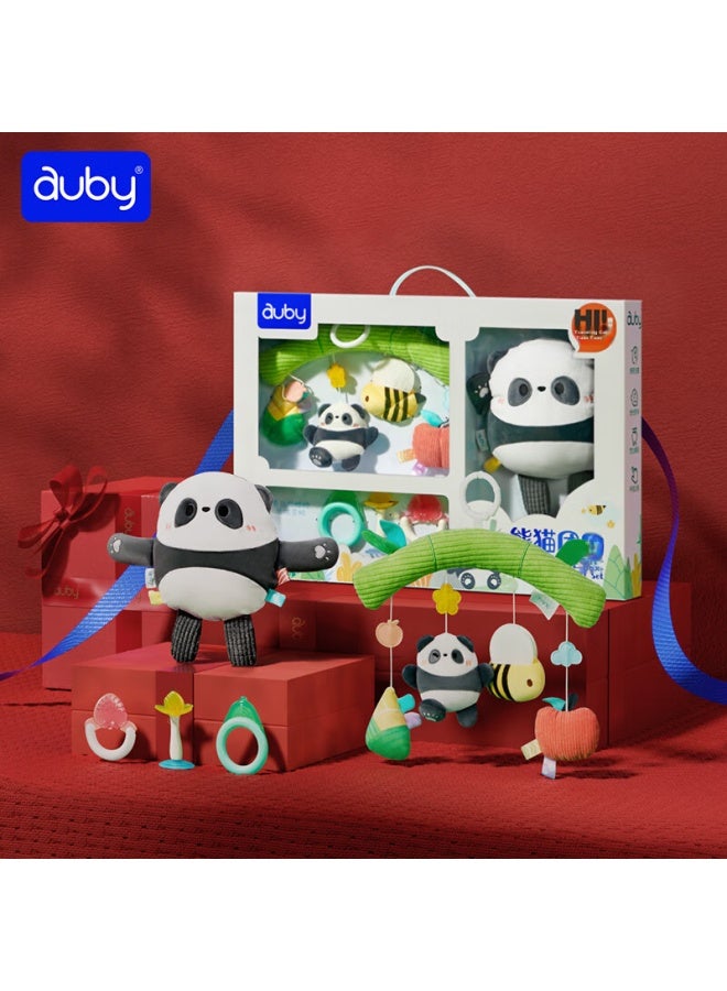 Auby Panda Newborn Gift Box, Infant And Toddler Toys, 0-1 Year Old, Bed Hanging, Comforting Doll, Teether, Rattle, New Year Gift - Image 4