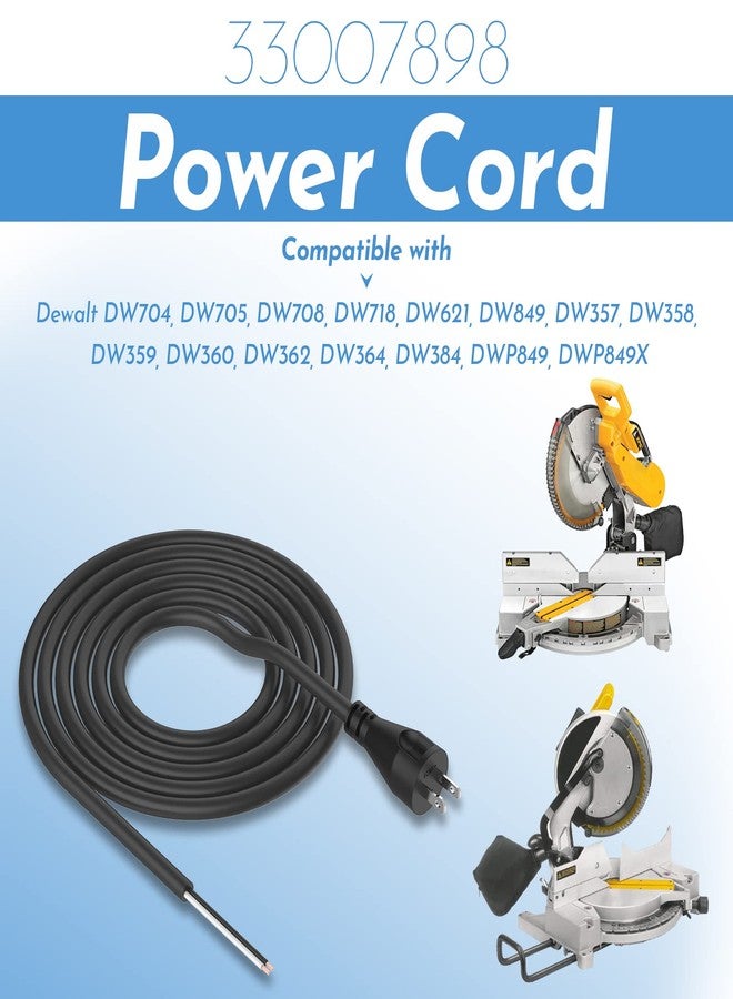 ANTOBLE 33007898 2 Wire 16 Gauge Power Cord Replacement Cord for DEWALT DW704 DW705 DW708 DW718 DW849 DW360 DW384 DWP849X (10 ft) - Image 3