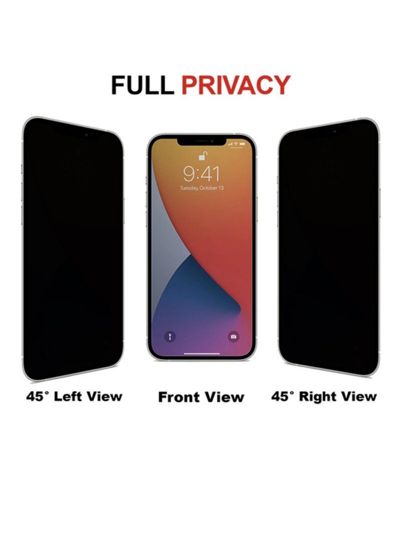 Generic - Privacy Anti-Spy Tempered Glass Screen Protector For Apple iPhone 11 Black - Image 1