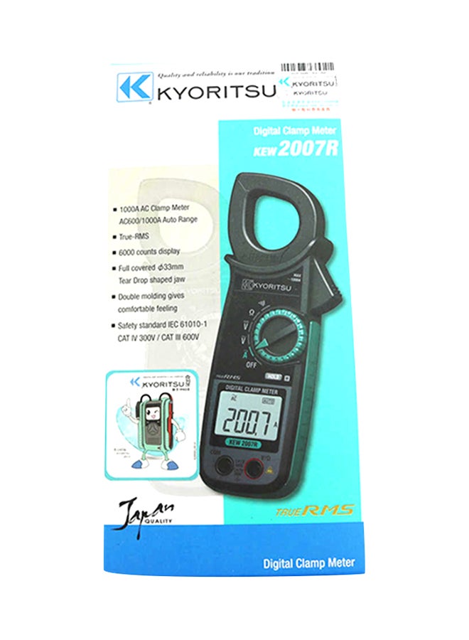 KYORITSU Digital Clamp Meter Black/Green 204x81x36mm - Image 5