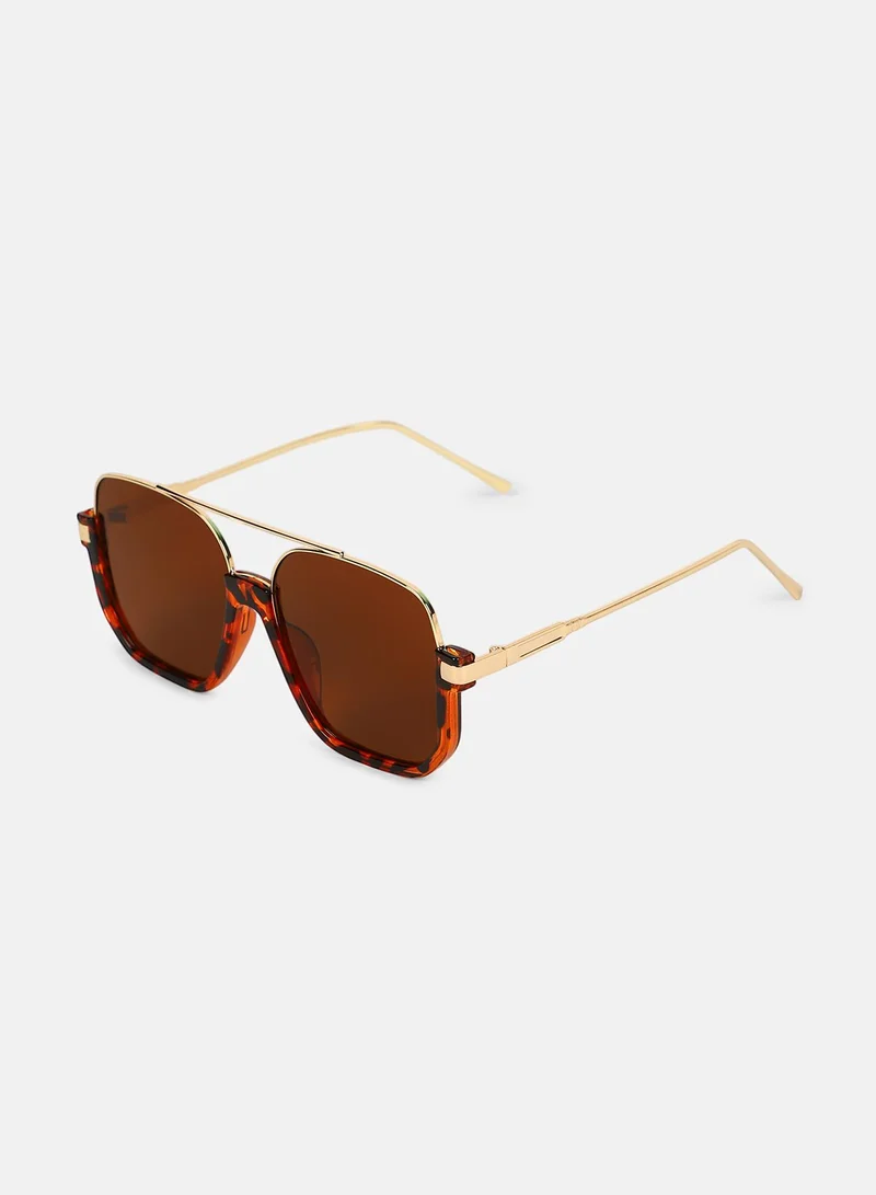 Haute Sauce  Polarized Full Rim Aviator Sunglasses For Women  | Best Price UAE