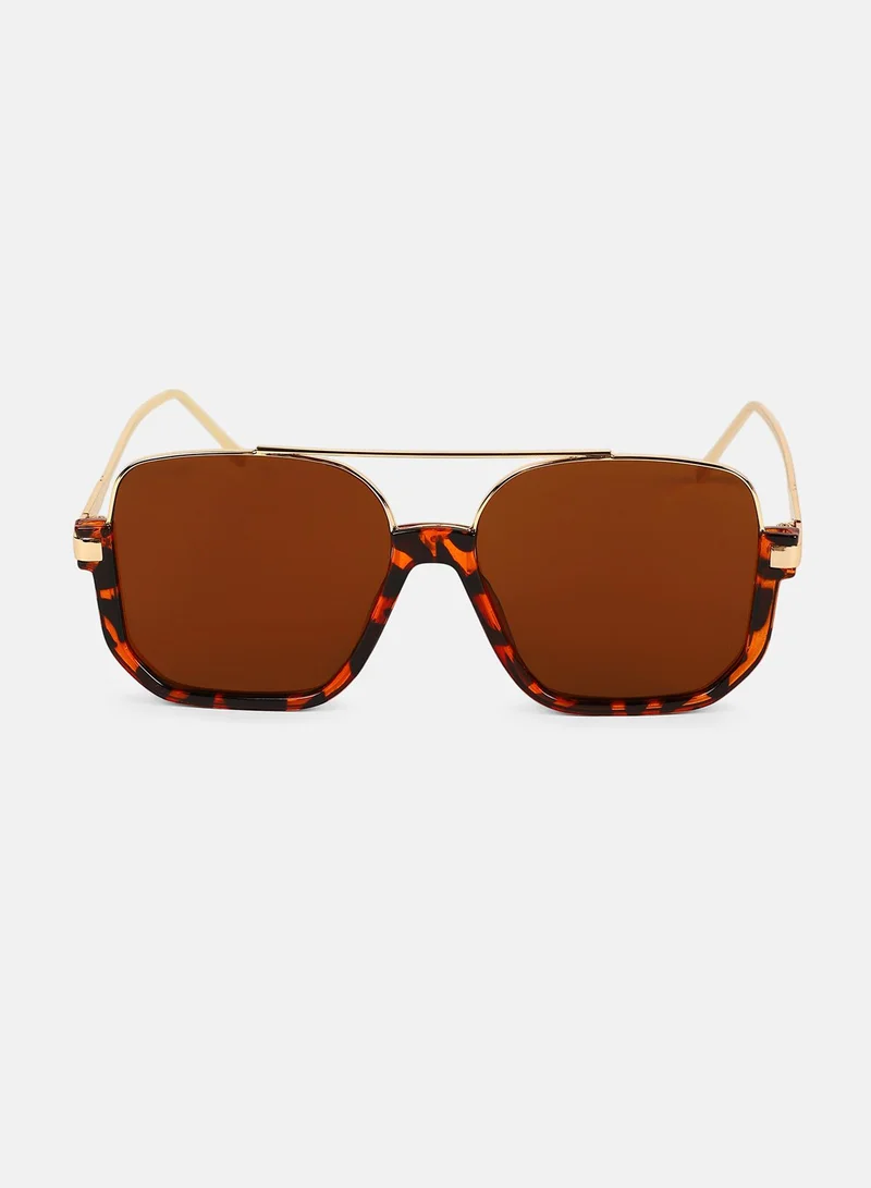 Haute Sauce Polarized Full Rim Aviator Sunglasses For Women