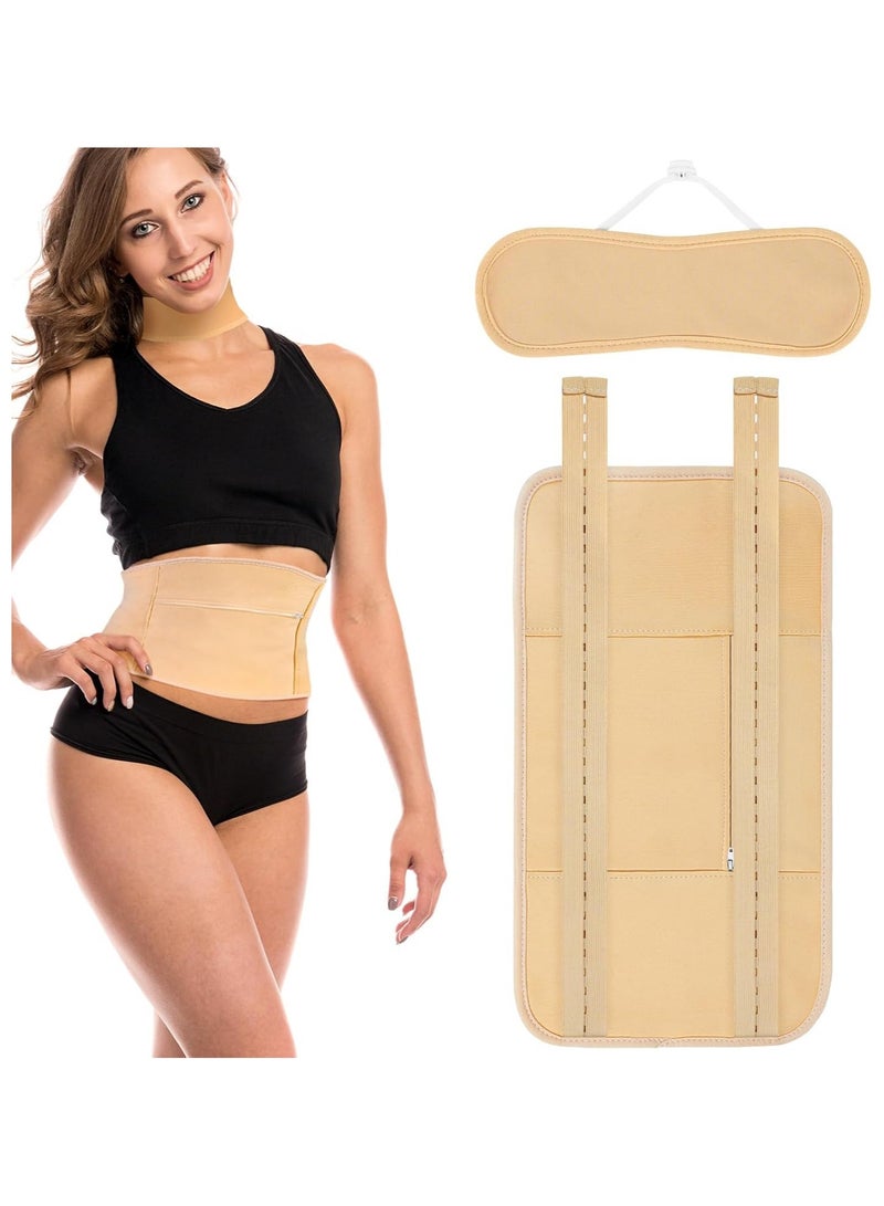 Castor oil pack, reusable organic castor oil pack for liver detox, insomnia, constipation and inflammation, adjustable elastic band bamboo cotton machine washable oil leak proof (khaki) - Image 1