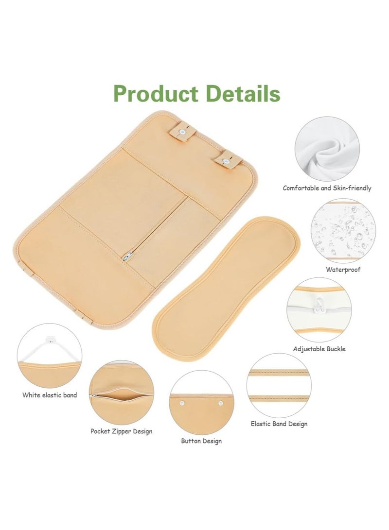 Castor oil pack, reusable organic castor oil pack for liver detox, insomnia, constipation and inflammation, adjustable elastic band bamboo cotton machine washable oil leak proof (khaki) - Image 5