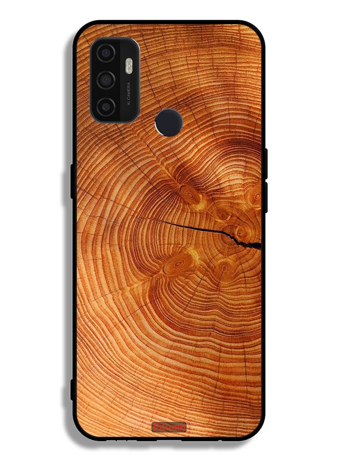 Tolwak Oppo A53 4G Protective Case Cover Crack Wood - Image 2