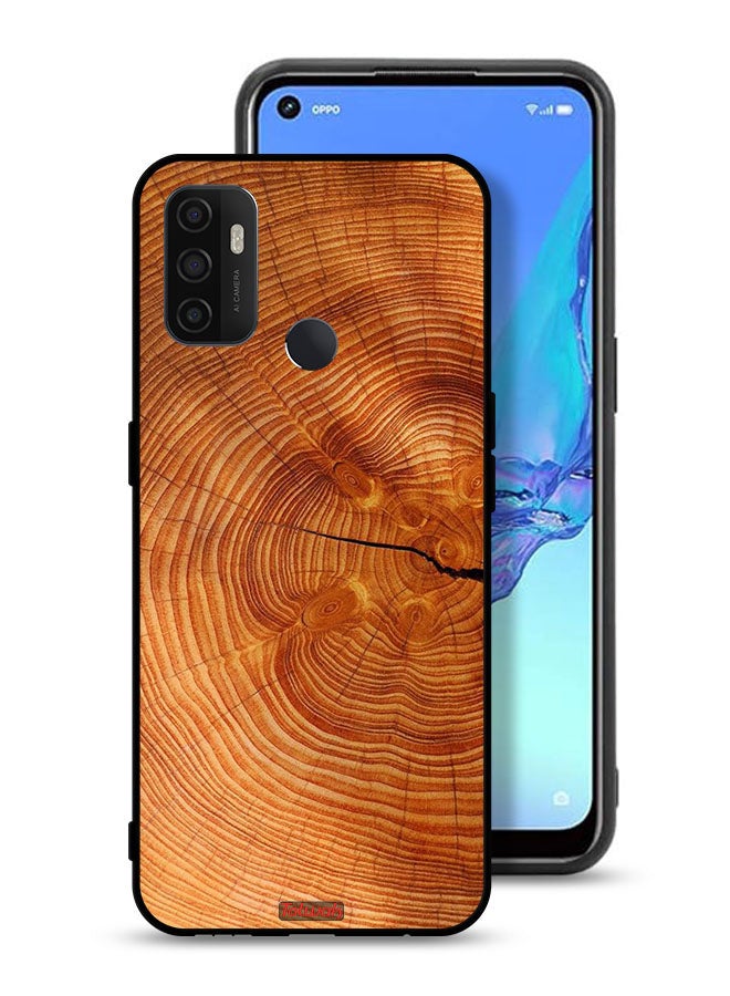 Tolwak Oppo A53 4G Protective Case Cover Crack Wood - Image 1