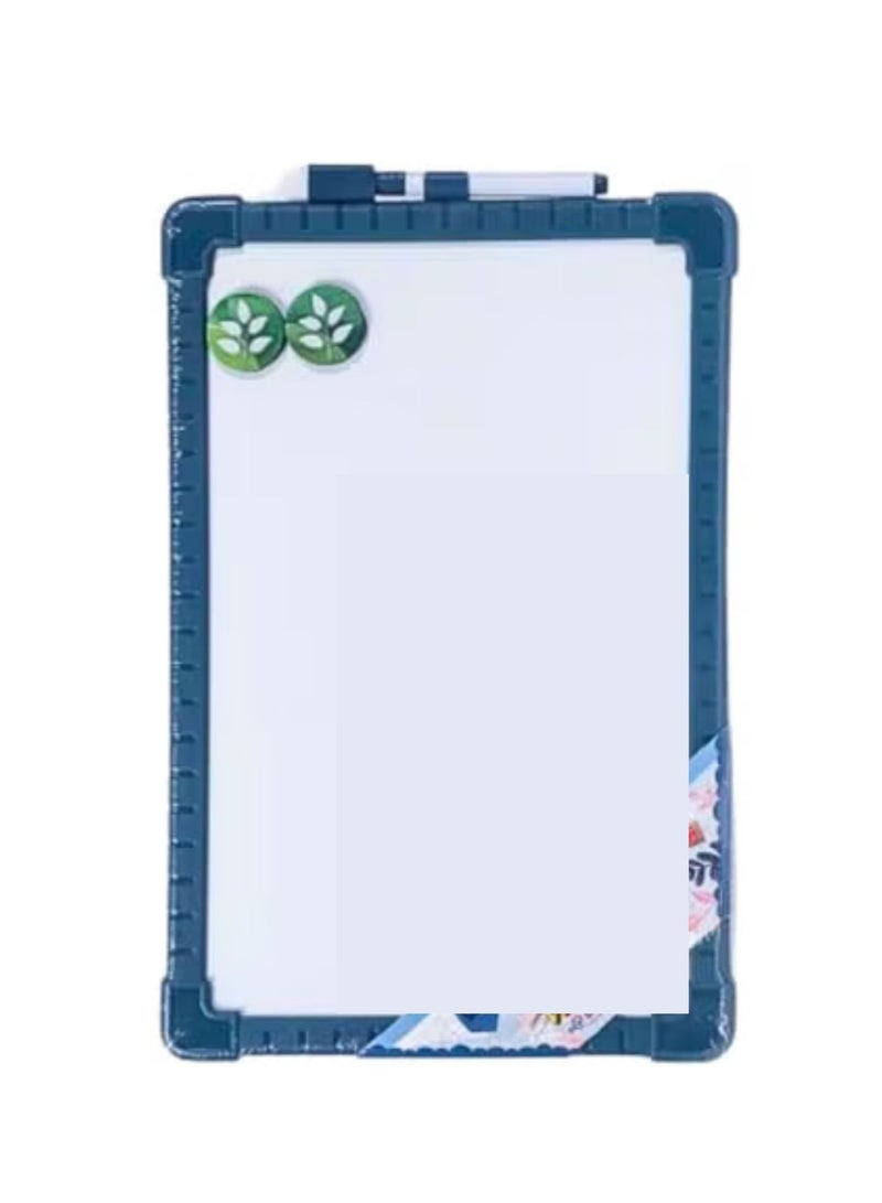 سبورة بيضاء مغناطيسية مزدوجة الوجه 250X350MM بإطار ملون بألوان متنوعة - Image 1