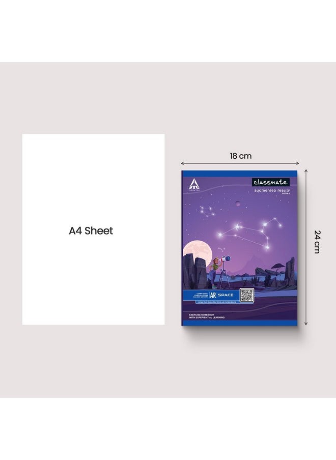 classmate Classmate Augmented Reality Notebooks - 172 Pages | Pack of 4 Short Size Unruled Notebooks for School Students | Immersive AR Learning Experience | 24.0cm x 18.0cm | Unruled |  - Image 5