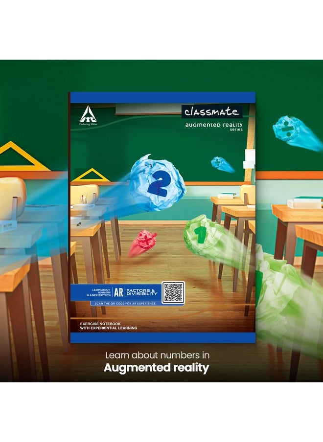 classmate Classmate Augmented Reality Notebooks - 172 Pages | Pack of 4 Short Size Unruled Notebooks for School Students | Immersive AR Learning Experience | 24.0cm x 18.0cm | Unruled |  - Image 2