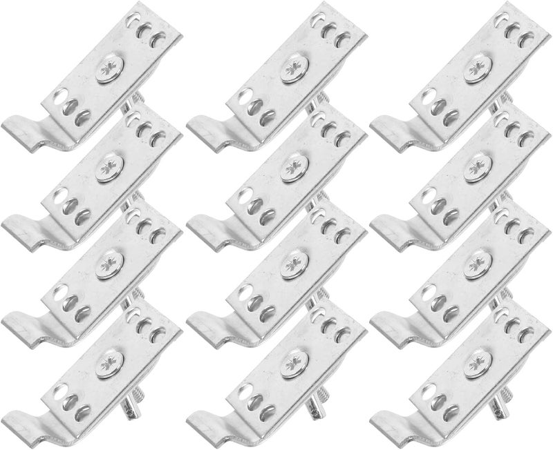 Garneck 12 Sets Stainless Steel Undermount Sink Brackets Clips Metal Sink Hardware Installation Repair Kit for Kitchen Vanity Countertop - Image 1