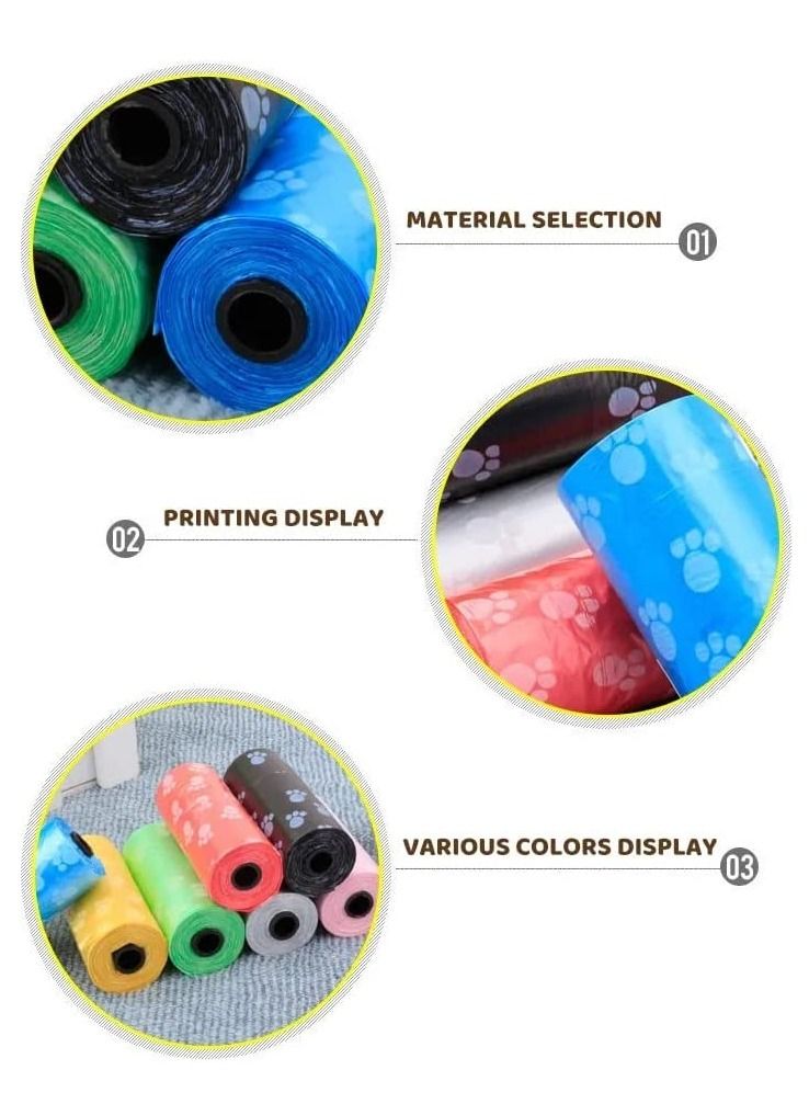 8PC Leak Proof and Thicken Tear Resistant Biodegradable Dog Trash Bags for Outdoor Puppy Walking and Travel Pet Waste Bags - Image 3