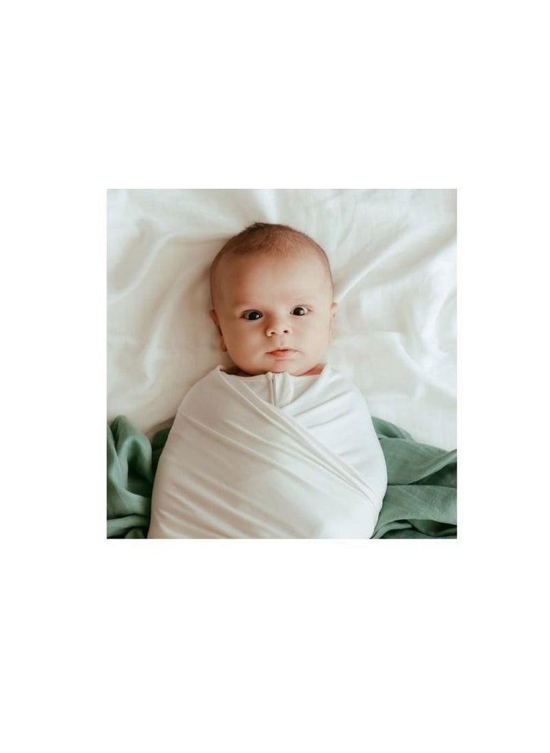 Anvi Baby Bamboo Swaddle and Sleep Suit Newborn Gift Set White 0 to 3 months  - Image 4