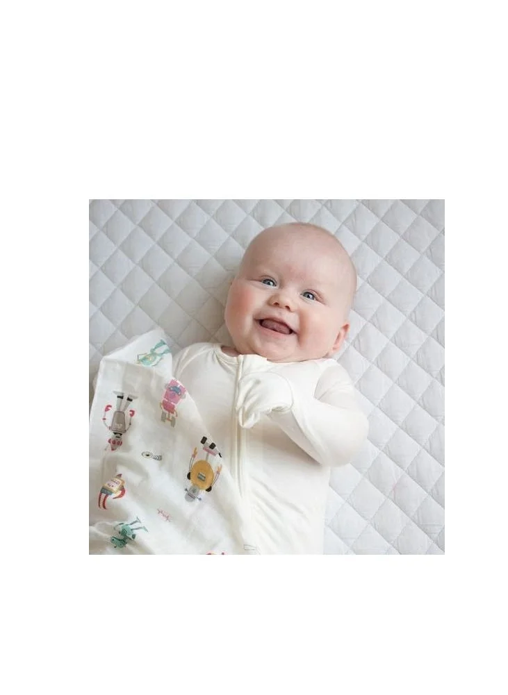 أنفي بيبي Bamboo Swaddle and Sleep Suit Newborn Gift Set White 0 to 3 months