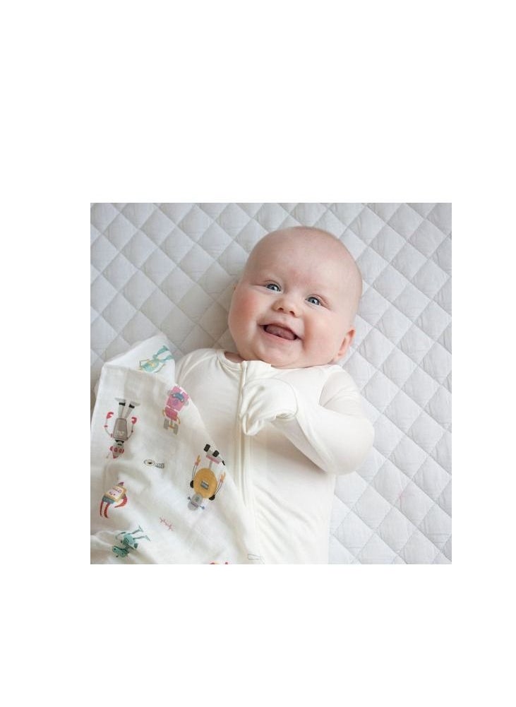Anvi Baby Bamboo Swaddle and Sleep Suit Newborn Gift Set White 0 to 3 months  - Image 3
