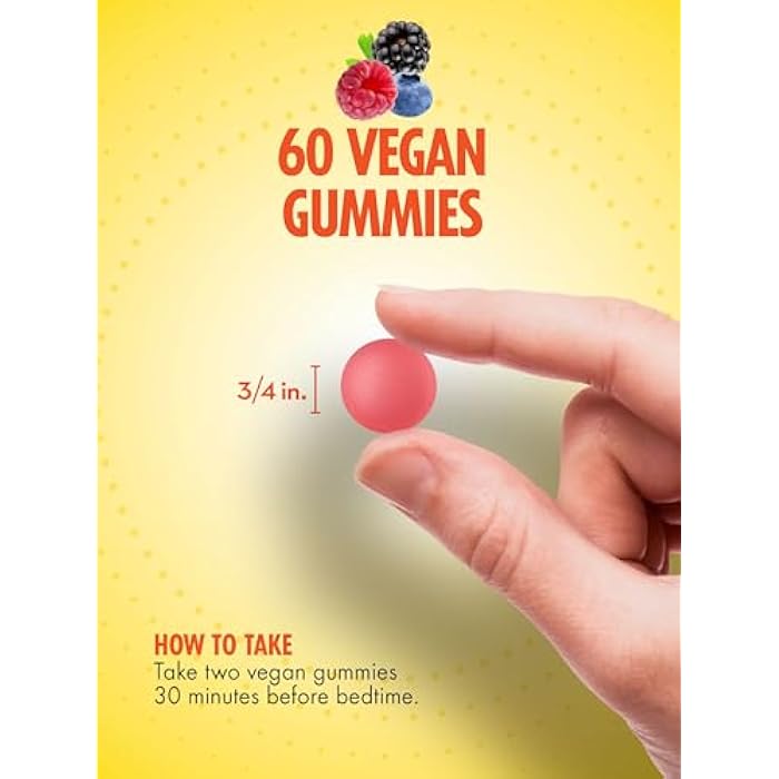 Sundance Melatonin 10mg Gummies for Adults | 60 Count | Mixed Berry Flavor | Vegan, Non-GMO, and Gluten Free Supplement - Image 4