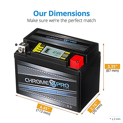 Chrome S Pro Rechargeable YTX4L-BS iGel Motorcycle Battery - Heavy Duty Extreme High Performance - for SNAPPER All Walk Behind Mowers - Image 2