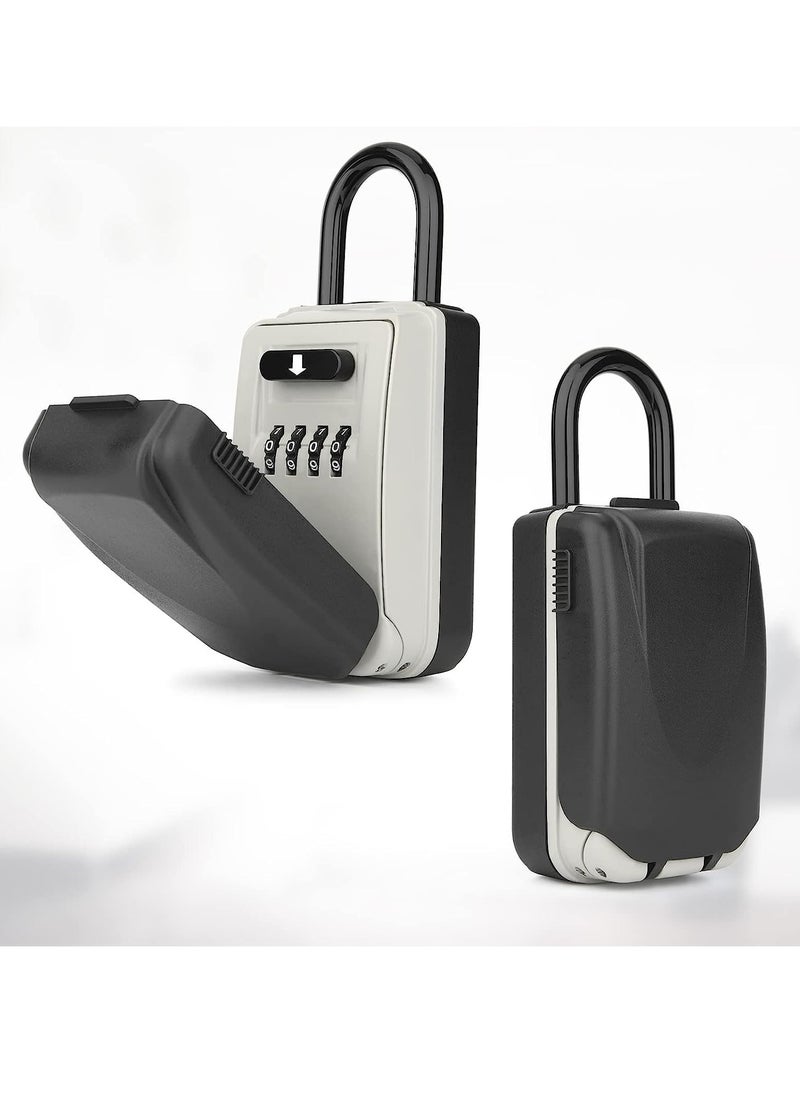 SYOSI - Key Lock Box for Outside, Lock Box for House Keys, Key Lockbox for Key Storage Outdoor, 4 Digit Combination Lock Box for Realtors Garage Spare Keys - Image 1