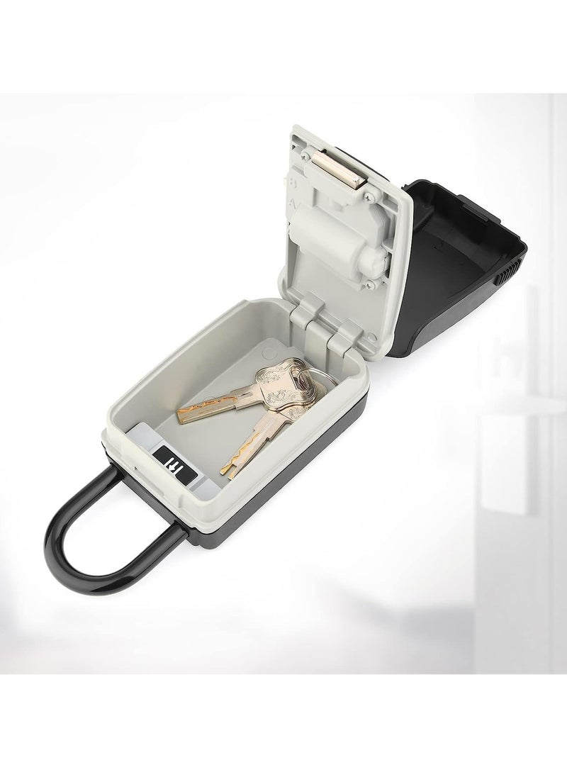 SYOSI - Key Lock Box for Outside, Lock Box for House Keys, Key Lockbox for Key Storage Outdoor, 4 Digit Combination Lock Box for Realtors Garage Spare Keys - Image 1