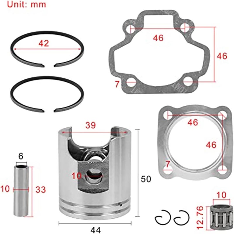 Wivplex 44mm Big Bore Piston Kit for PW50 and PW60 - Image 3