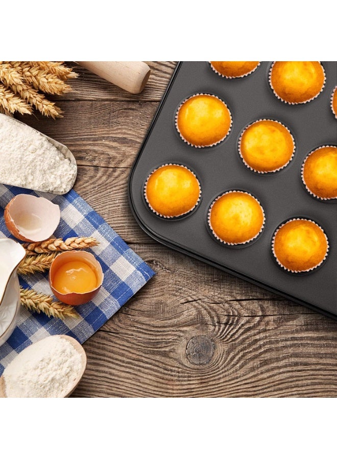 Soofam Mini Muffin & Cupcake Baking Pan with Non-Stick Coating for Easy Use & Clean 24 Cup 3.5cm Cup | Muffin & Cupcake Mold - Image 2