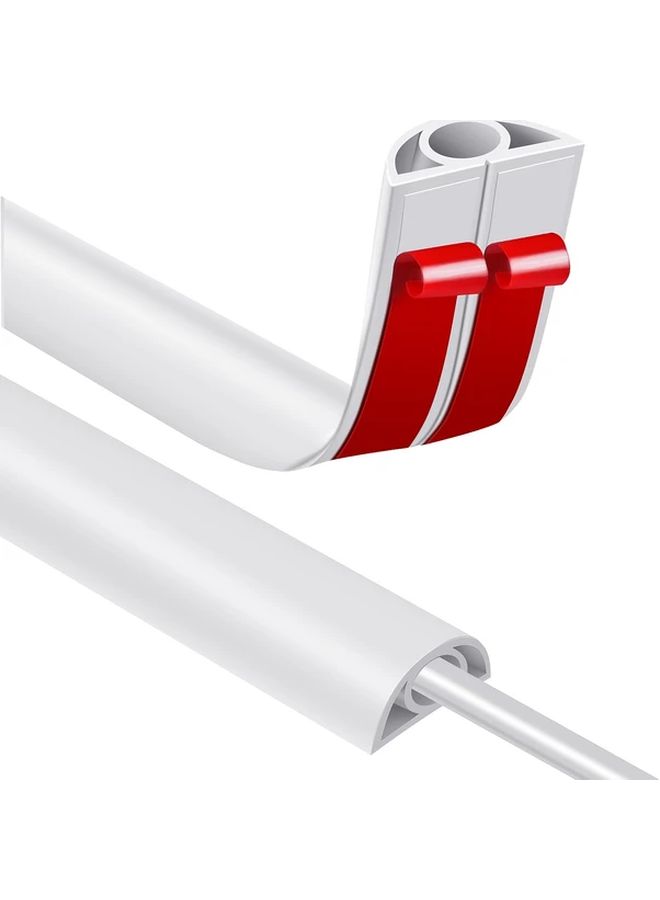 Grey 3 3ft Self Adhesive Floor Wire Cover Cable Management Protector - Image 5