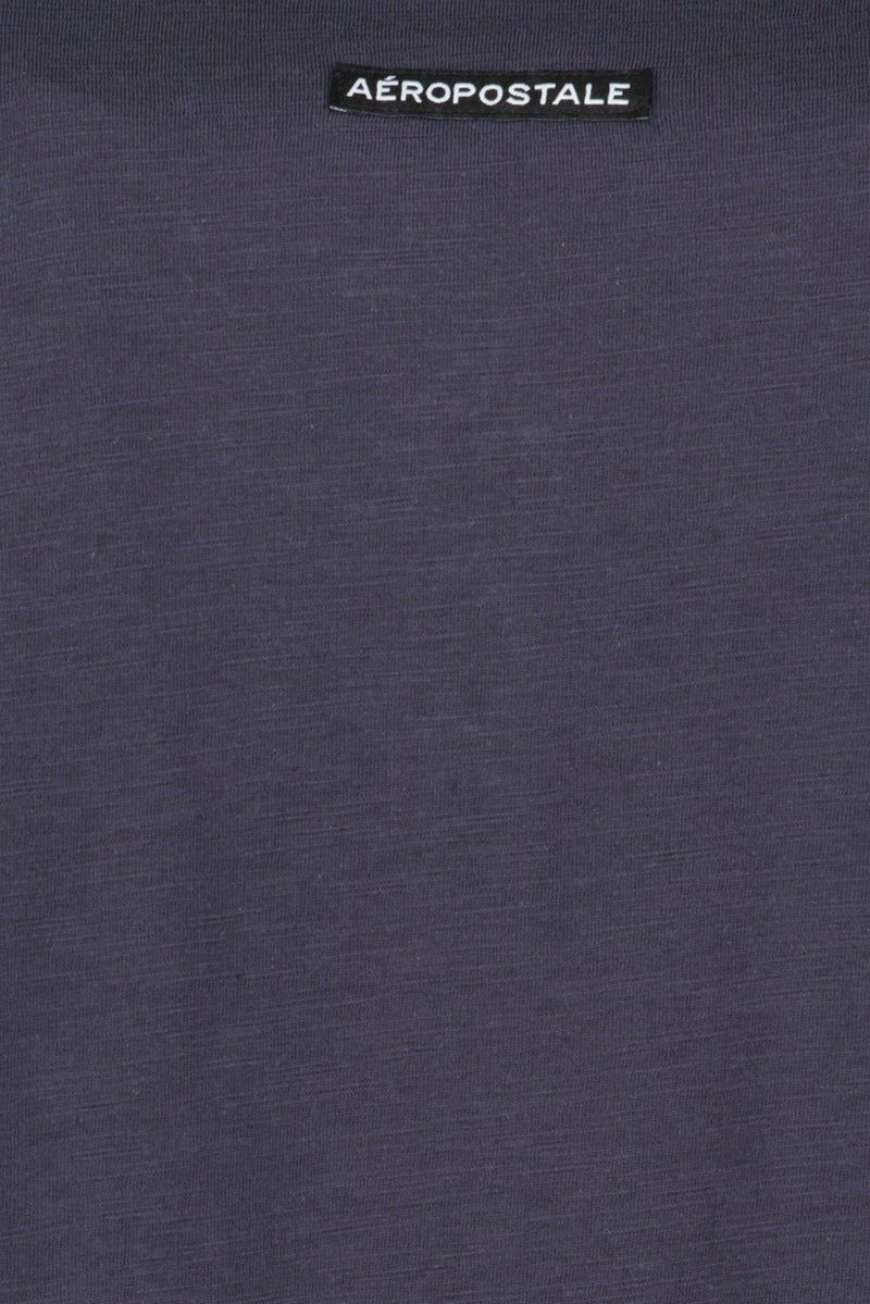 Aeropostale Men Regular Fit Short Sleeve Plain Casual Shirt, Dark Grey - Image 5