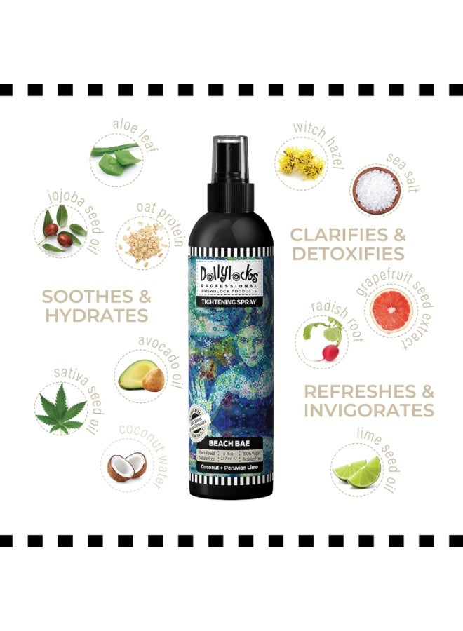 Dollylocks Sea Salt Texture Spray | Plant-Based, Vegan, Residue-Free | Tighten Locs Dreadlocks | Loose Hair Care | Coconut Lime | 8oz - Image 4