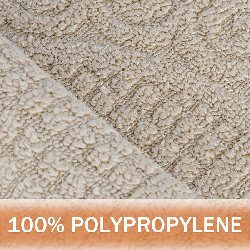 Echaprey Half Round Non-Slip Kitchen Bathroom Toilet Doormat Floor Rug Mat Keeps Your Floors Clean Home Decor (Large, Camel) - Image 4